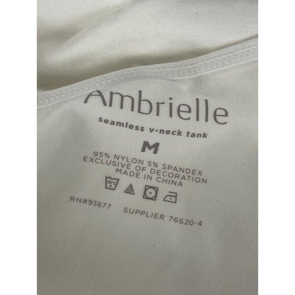 Ambrielle Seamless V-Neck Tank Top Womens Size Medium Stretchy Shapewear Cami - Picture 4 of 4